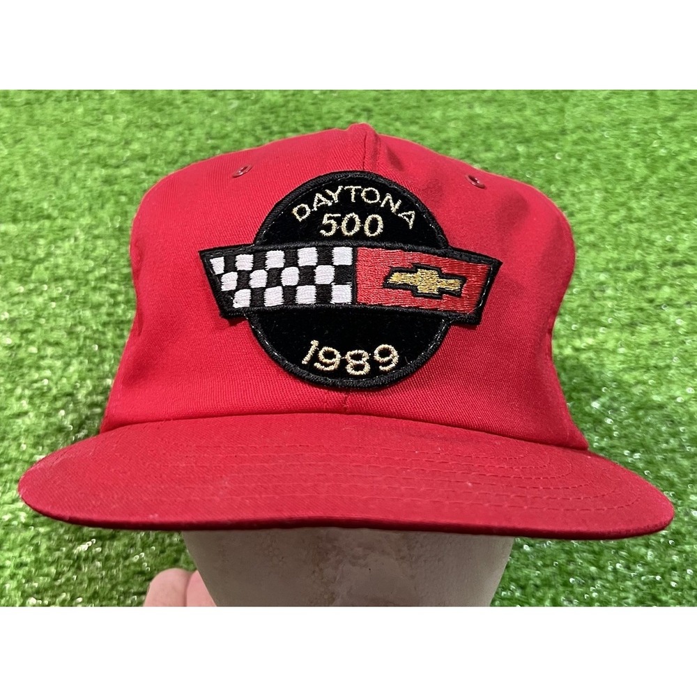 Vintage 1989 Winston Cup Daytona 500 Nascar Racing Chevrolet Snapback Hat USA‎